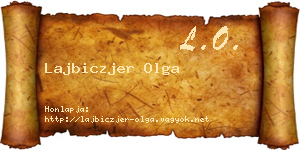 Lajbiczjer Olga névjegykártya